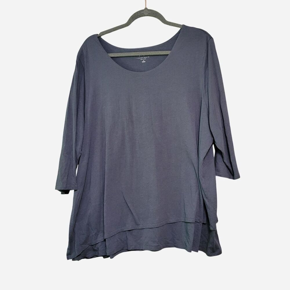 J. Jill Pure Jill Cotton Modal Tunic Artistic Tee Women's 3XL Plus Size Lagen